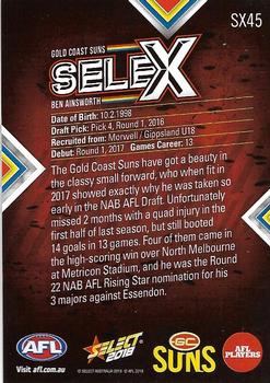2018 Select Footy Stars - Selex #SX45 Ben Ainsworth Back